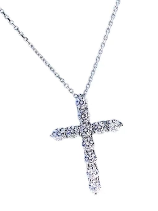 MOISSANITE SILVER CROSS