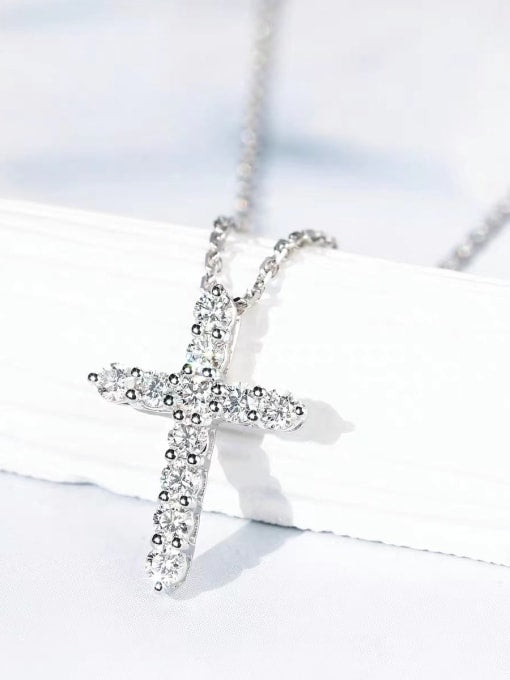 MOISSANITE SILVER CROSS